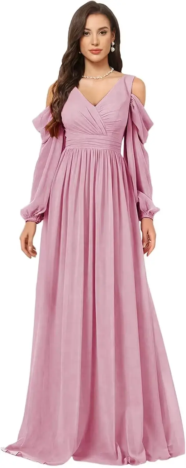 Robes de demoiselle d'honneur à épaules dénudées pour femmes