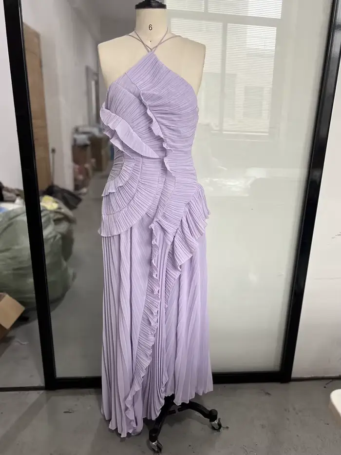Robe de soirée Style plage avec volants, Sexy, col licou, Maxi, Date de nuit, Chic et élégante, robe