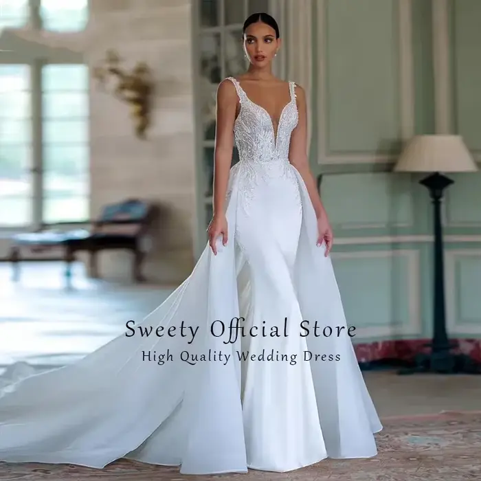 Robe De mariée sirène en Satin