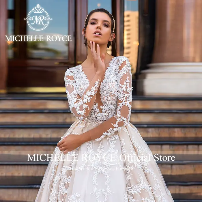 Michelle Royce robes De mariée exquises pour femme haut De gamme perles Appliques Chic