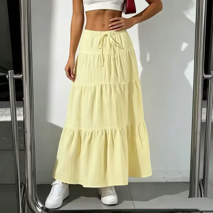 Robe blanche pour femme, coupe ample et épaisse
