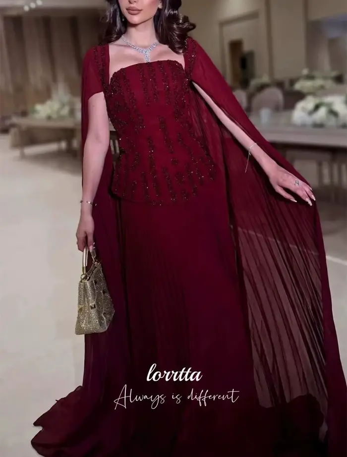 Lorrtta robe de Cocktail personnalisée pour robe de soirée de luxe pour invité de mariage élégant Claret Happy Sharon robe robe de bal