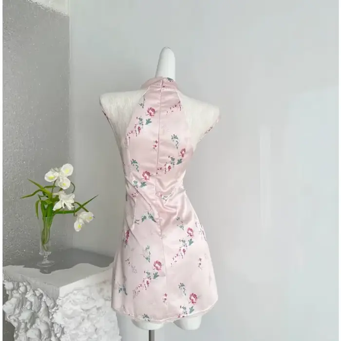 Robes élégantes à imprimé floral et patchwork de dentelle