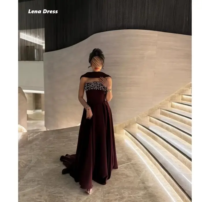 Lena robes de soirée pour fête de luxe hors épaule sur mesure strass décoration élégante robes de ba