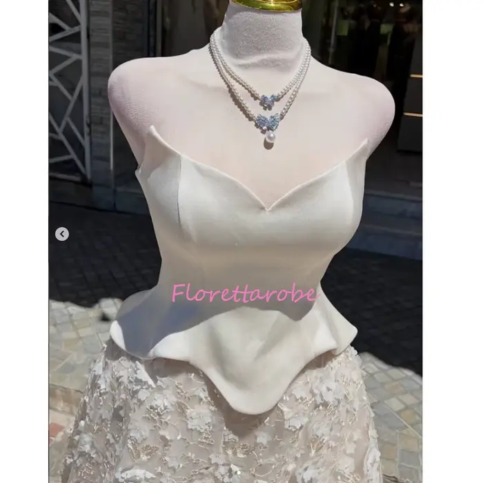 Robe de soirée saoudienne personnalisée sans manches avec décolleté cœur, sequins et appliques florales pour bal de promotion et soirées officielles