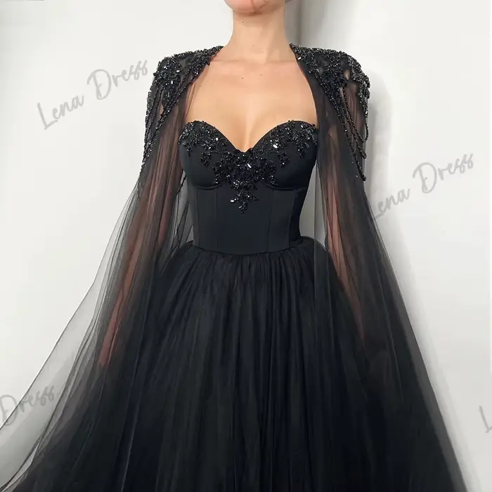 Lena-Robe de soirée perlée pour femme