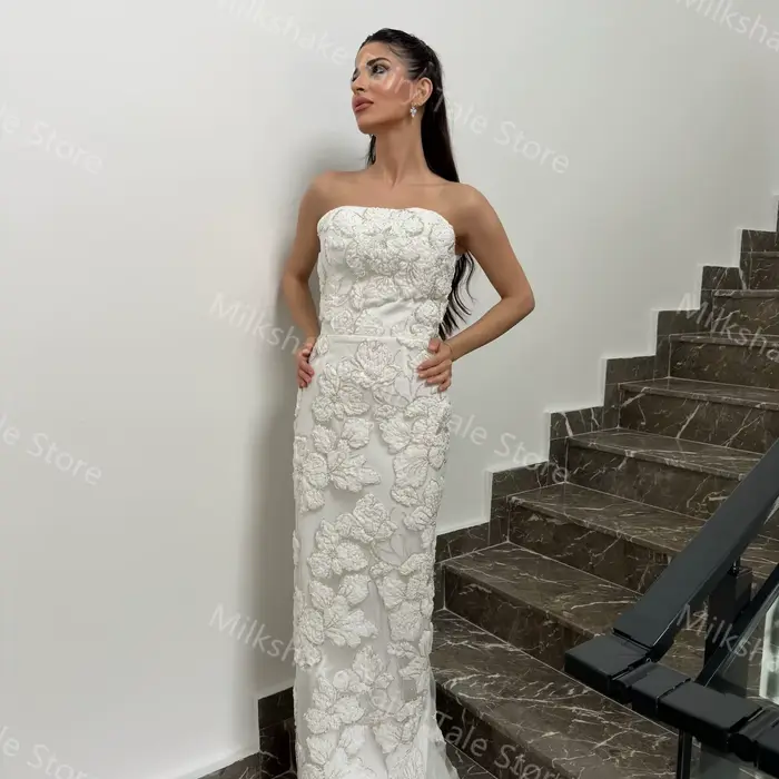 Robes de soirée sirène blanches pour femmes