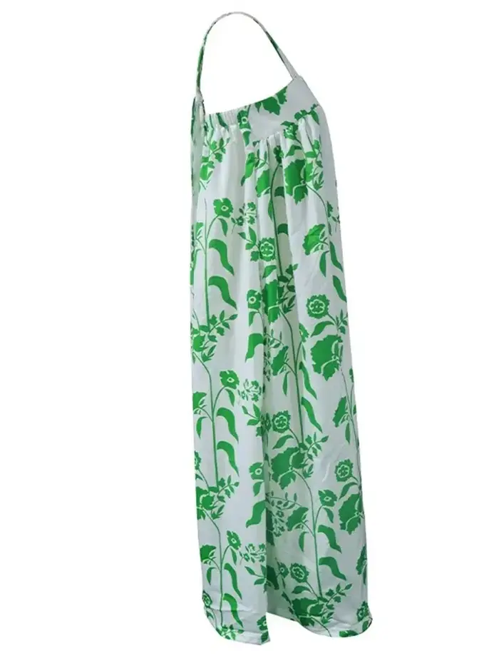 Robe longue imprimée bohème pour femmes
