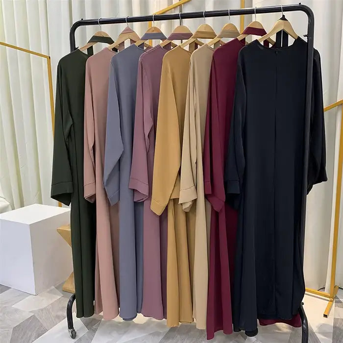 Abaya en polyester décontractée et élégante pour femmes musulmanes occasions spéciales İslam moda için uygun abaya kıyafetleri