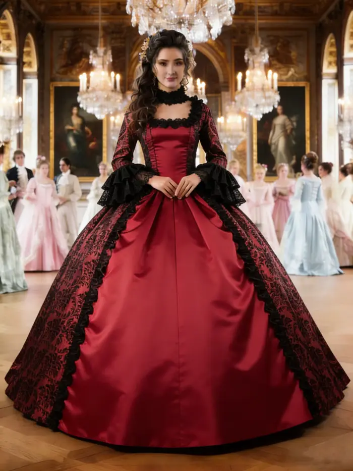 Robes Marie-Antoinette pour femmes du 18ème siècle, longues robes victoriennes et Rococo, vêtements