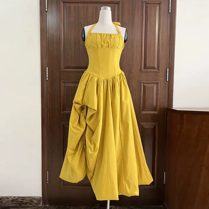 Robe de soirée élégante et glamour VGH rose à bretelles pour femmes, sans manches, taille corset, fe