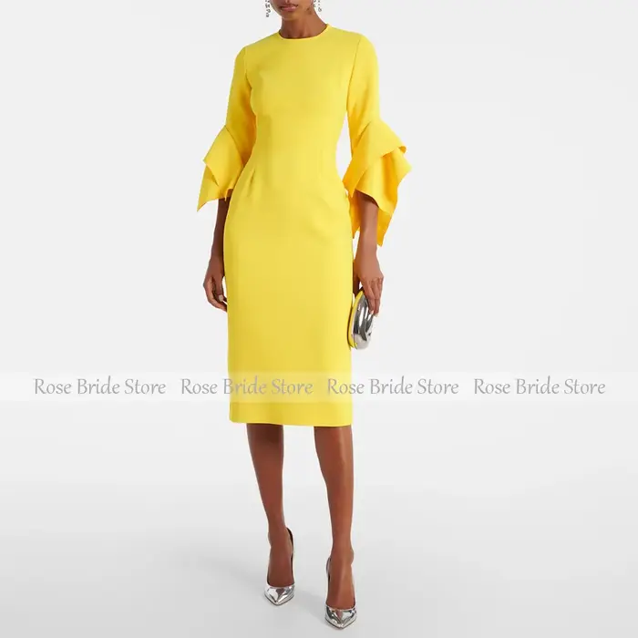 Robes de Cocktail jaunes pour femmes