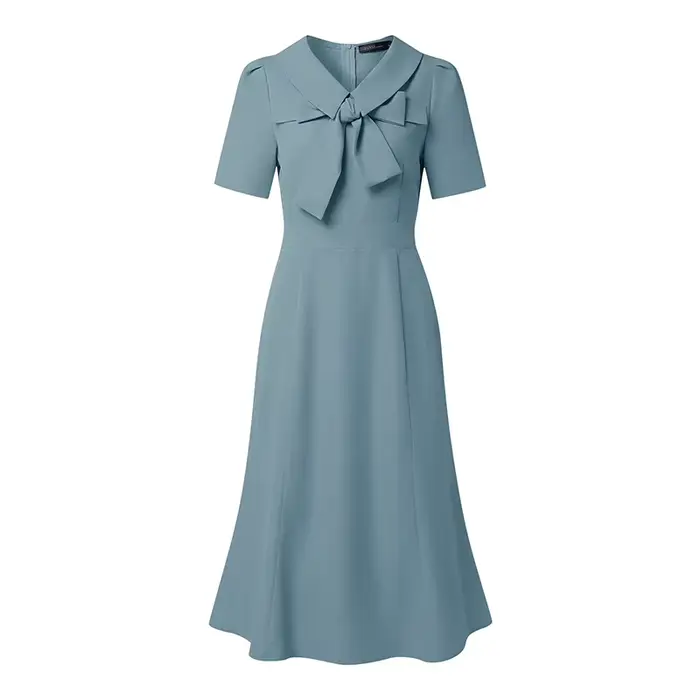 Robes sirène élégantes ZANZEA 2026 pour femmes, robe d'été OL de travail, col à revers, manches cour