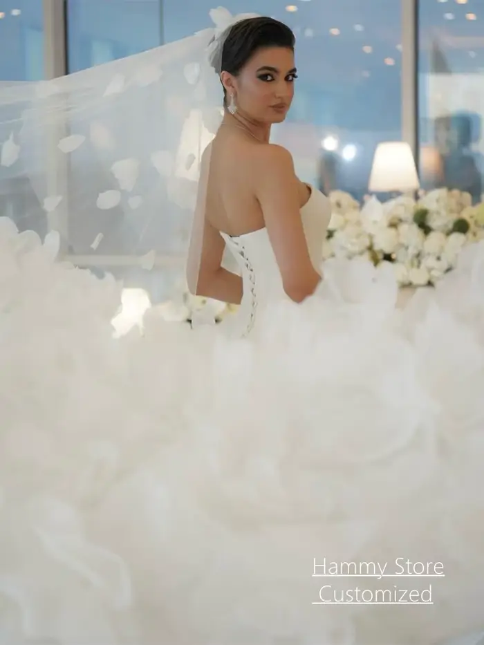 Robe de mariée personnalisée avec fleurs