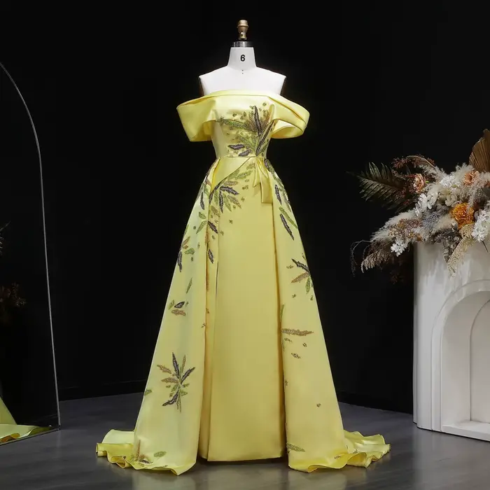 Robe de soirée élégante perlée pour femme Sharon Said 2026, idéale pour mariage, anniversaire, bal d