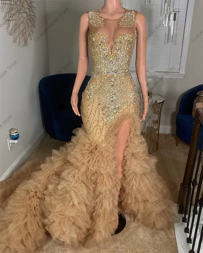 Robe de Rhd'anniversaire champagne Blackgirls