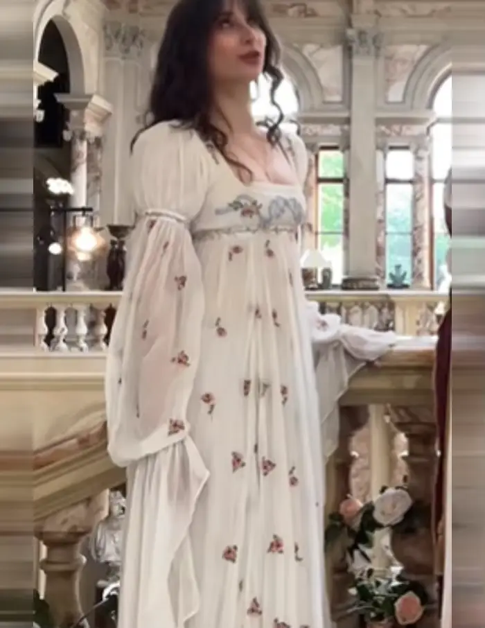 Robe longue florale Cottagecore pour femme