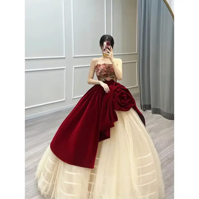 Robe de mariée sans bretelles