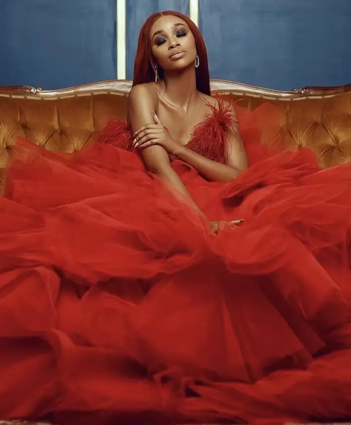 Robe de bal rouge asymétrique longue en tulle avec perles et plumes élégante pour femmes occasions spéciales soirée festive