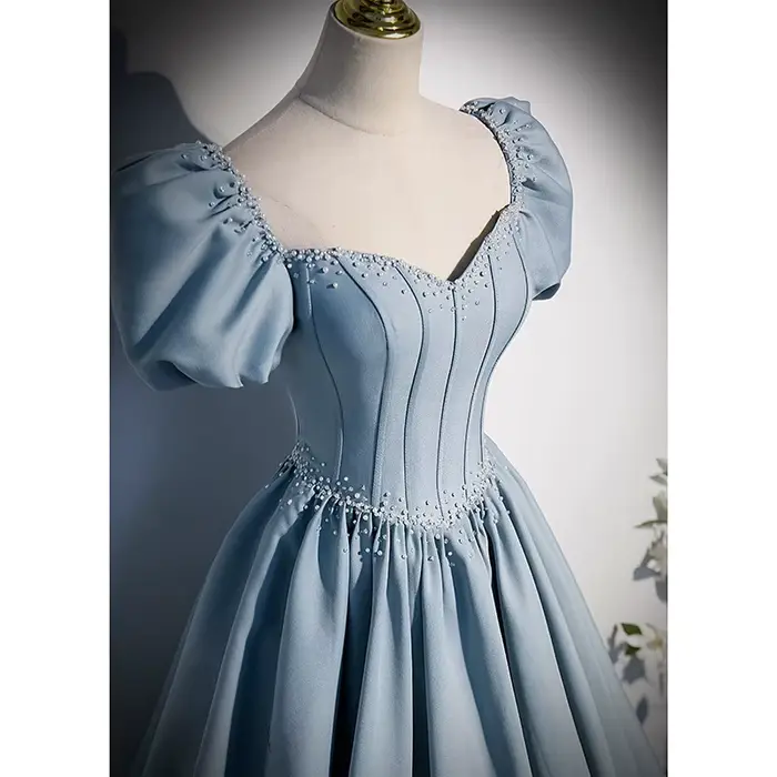 Robe longue Nowsaa en polyester avec style Y2K pour femmes, silhouette élégante, décolleté en V, pour soirées et occasions professionnelles