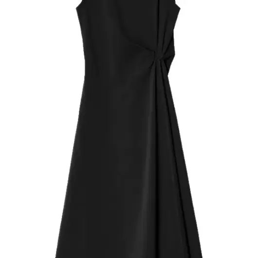 Robe longue noire en maille