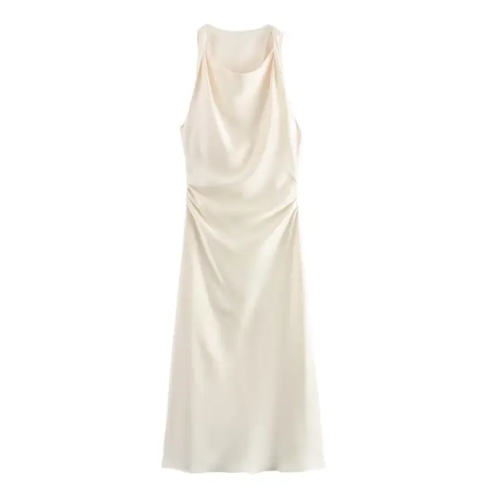 Robes longues en satin pour femmes 2026 – Robe midi d'été sexy pour femme, robe de soirée élégante s