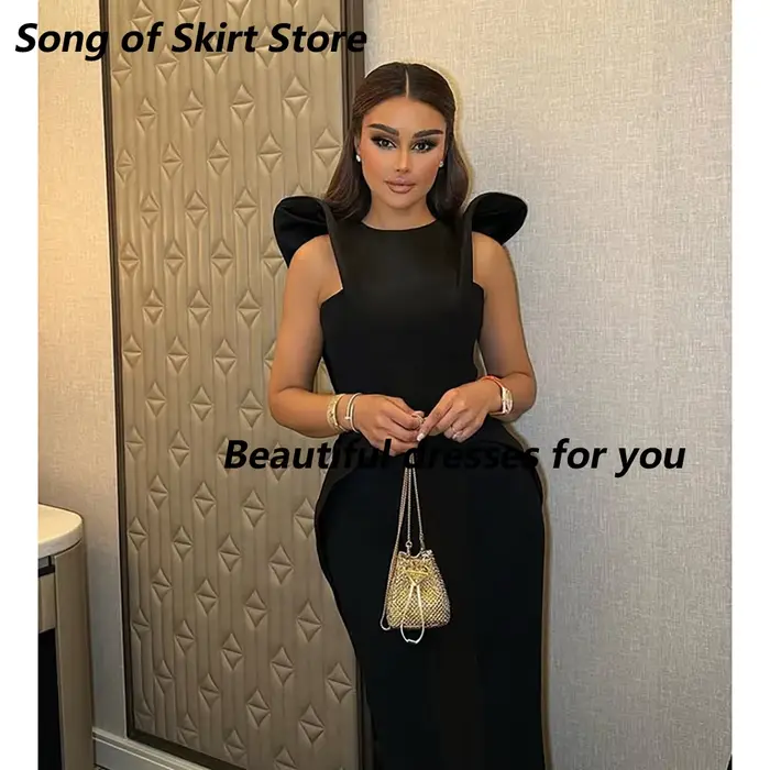 Robe de soirée droite noire