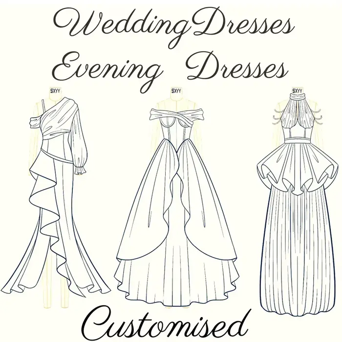 Ranmo personnalisé pour 6 robes de soirée de mariage robes de soirée robe