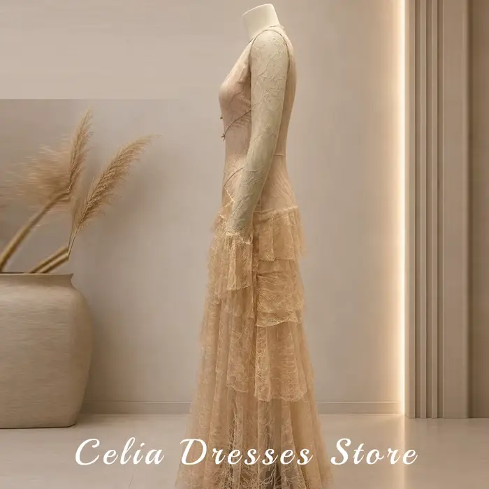 Robe de soirée sexy à col en V