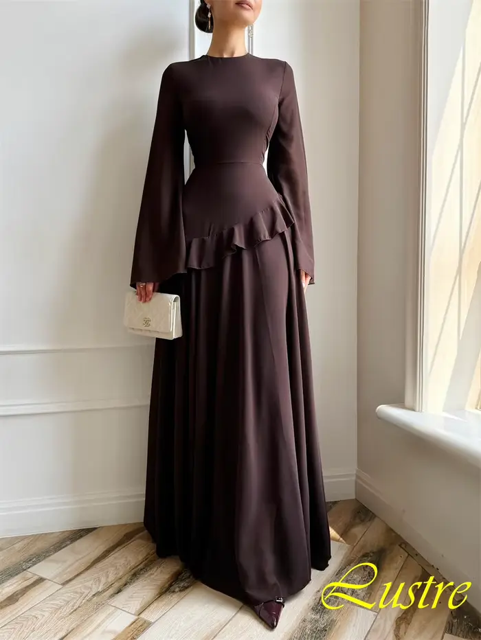 Robe de soirée en mousseline de soie personnalisable pour femmes occassions spéciales soirée mariage soirée officielle formal evening wedding party formal prom