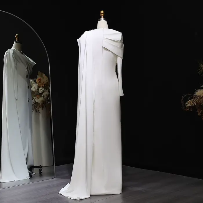 Sharon Said – robe de soirée sirène arabe blanche