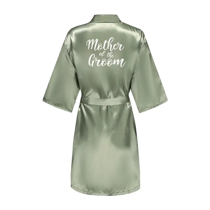 Enge Green-Robe Courte de Demoiselle d'Honneur en Satin pour Femme