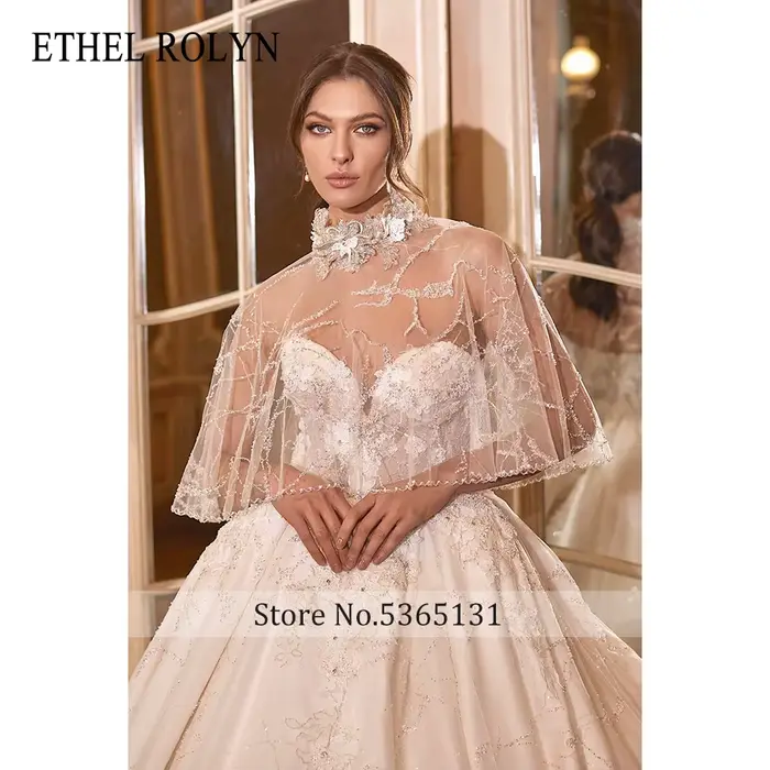 ETHEL ROLYN robe de mariée trapèze délicate broderie de perles chérie sans manches