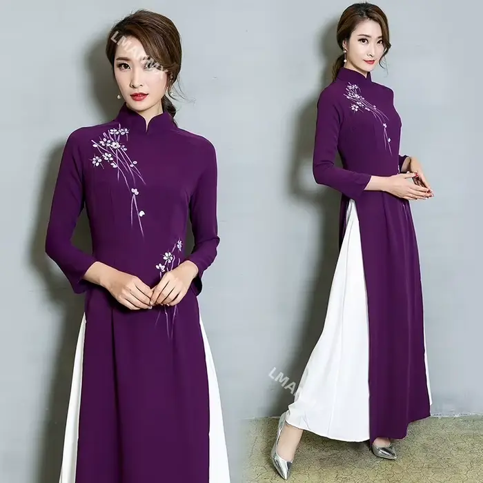 Robe Cheongsam traditionnelle vietnamienne pour femme, élégante, rétro, style chinois, vintage, festival floral, mariage, soirée, Qipao, Ao Dai