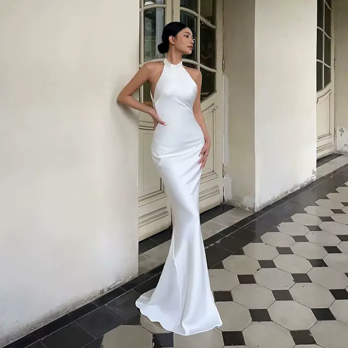 Robe de mariée sirène moderne tendance 2026, sexy et personnalisée pour femme, robe de mariée élégan