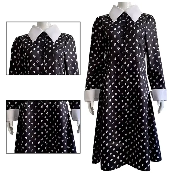 Robe de Carnaval Florale Noire Femme Vampire Gothique Déesse Costumes Soirées Thématiques Occasions Spéciales