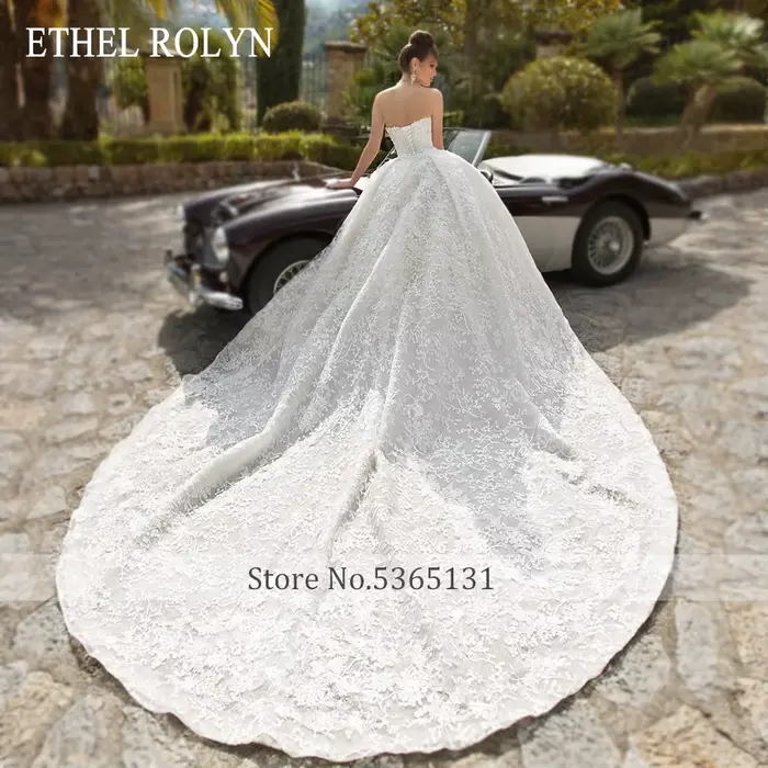 ETHEL ROLYN robe de mariée trapèze romantique perlée chérie dentelle