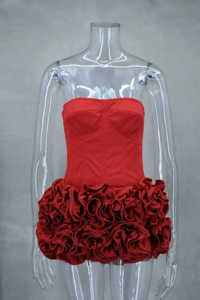 Robe de Cocktail Sexy sans bretelles, robes de soirée du nouvel an pour femmes, Mini robe élégante d