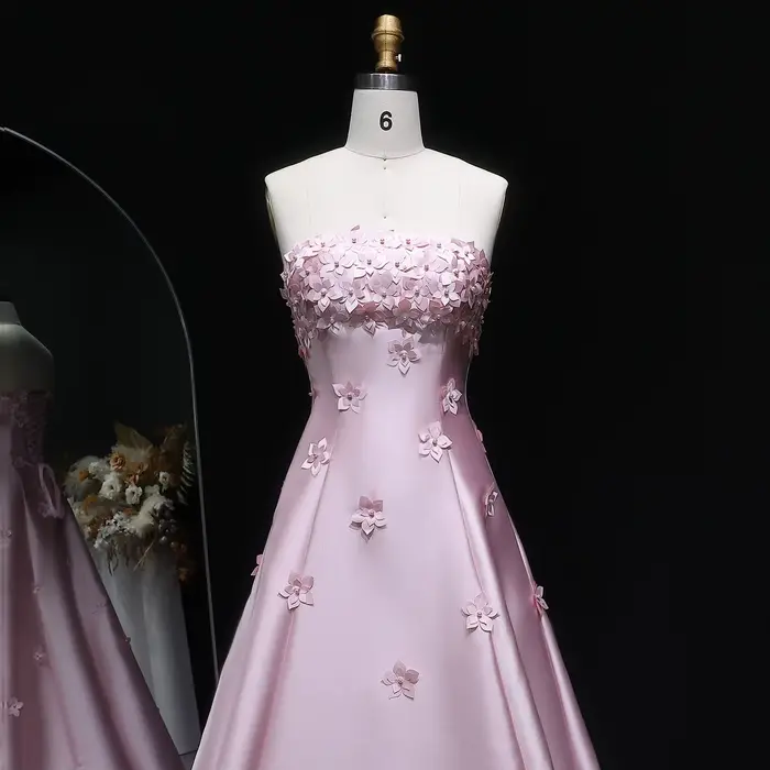 Sharon Said – robe de soirée élégante en Satin rose