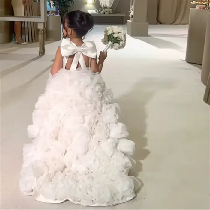 Robes à fleurs blanches pour filles