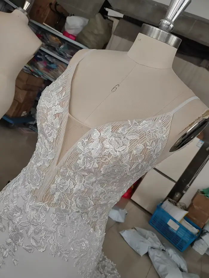 Robe de Mariée Sirène Boho en Dentelle