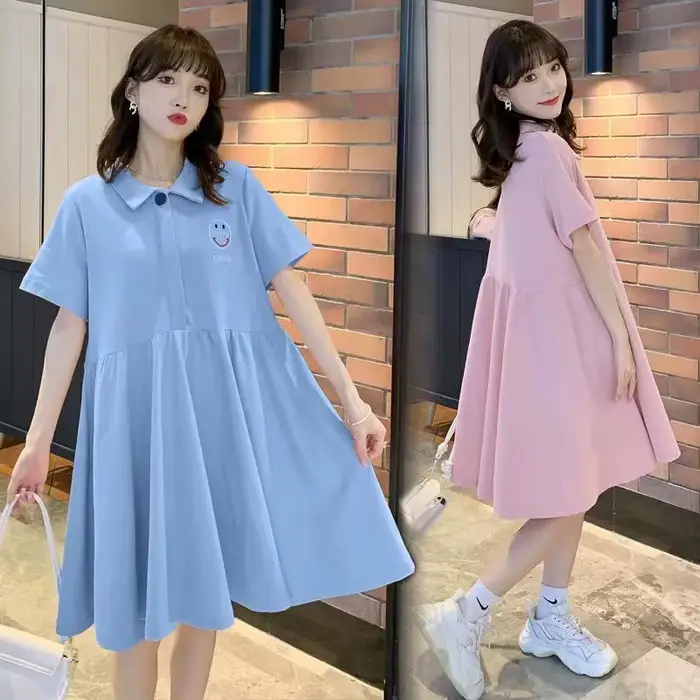 ALTERfur ses-Robe de grossesse à manches courtes pour femmes