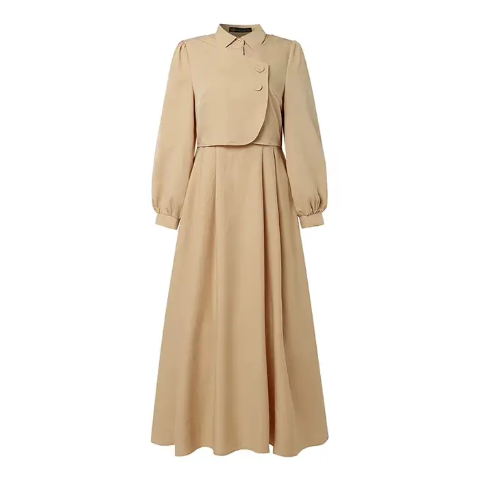 Robe de Ramadan ZANZEA, Robes Musulmanes Tendance pour Femmes, Élégante Robe Plissée à Manches Longu