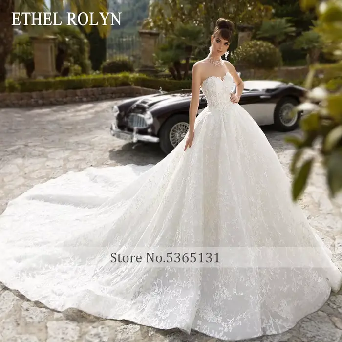 ETHEL ROLYN robe de mariée trapèze romantique perlée chérie dentelle