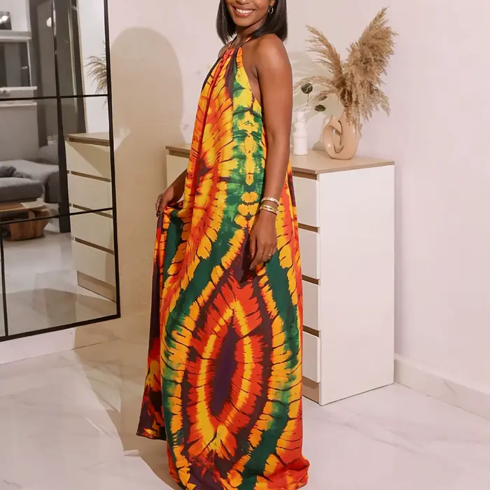 Robe longue style bohème pour femme