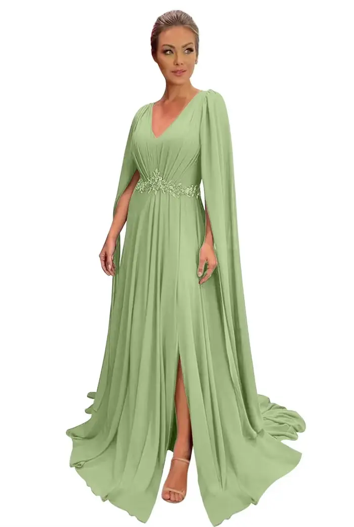 Robes mère de la mariée à manches longues pour mariage