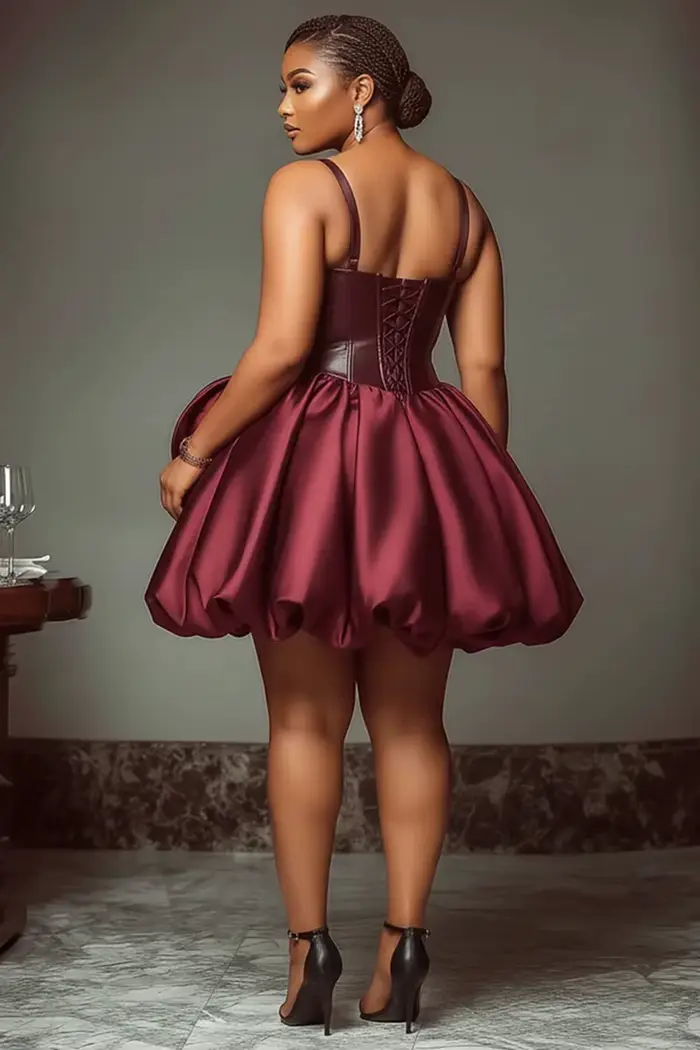 Robe de soirée courte noire avec de grandes fleurs 3D et volants