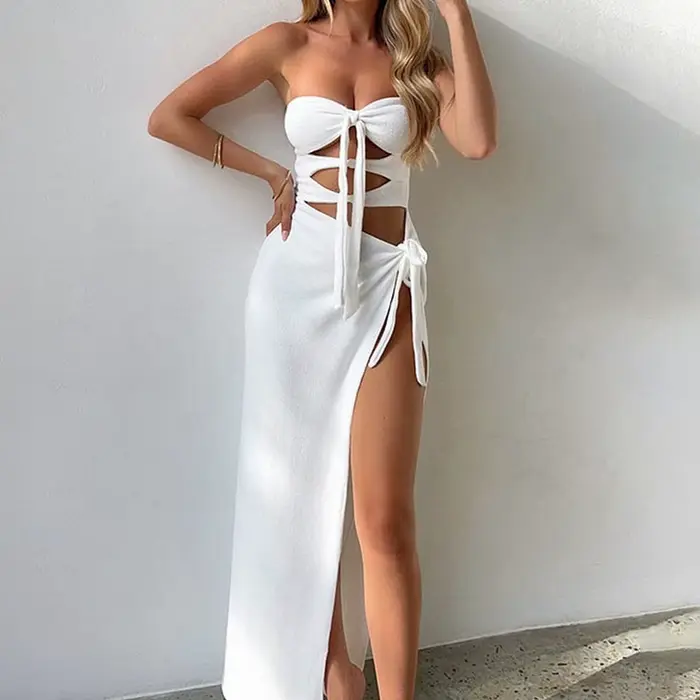Robes d'été blanches pour femmes robe élégante