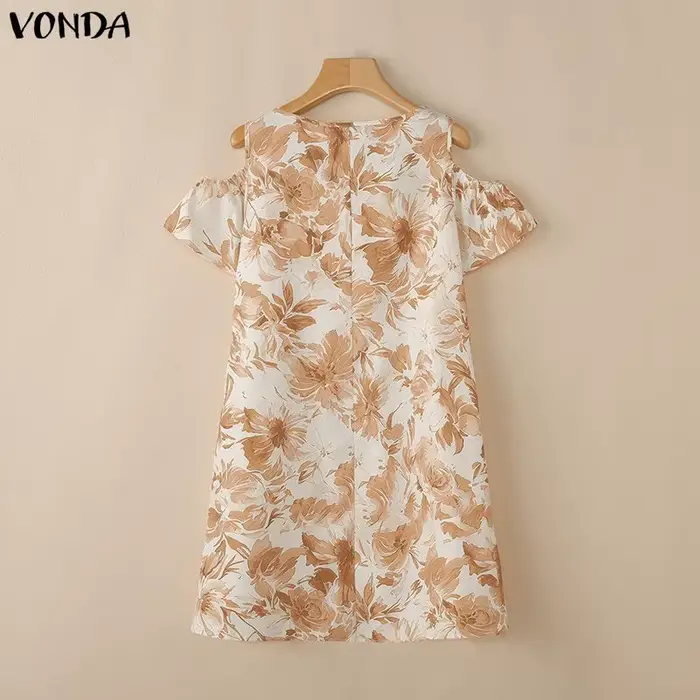 Robe d'été VONDA élégante à épaules dénudées