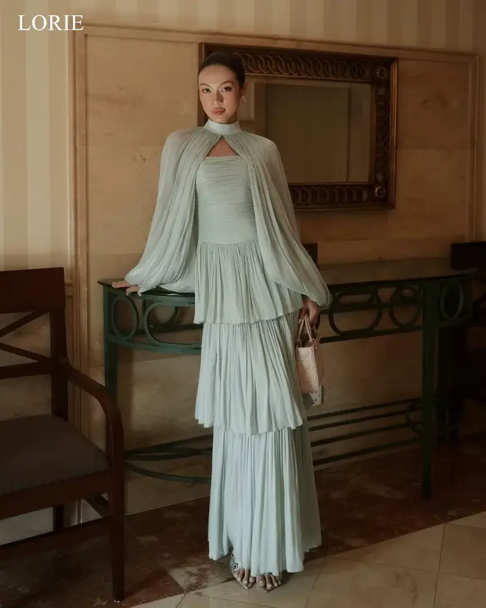 Robe de soirée élégante sans bretelles, sirène, plissée, décoration étagée, polyester, soutien-gorge intégré, pour soirée officielle, mariage, cocktail, prom, Noël, Saint-Valentin
